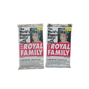 1993 The Royal Family Volume 1 Sealed 9 Trading Card Pack (Lot of 2 Packs)